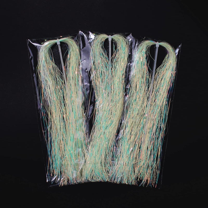 Tigofly 4 Packs/lot 1/32" 0.7mm Width Luminous Glow in The Dark Shimmer Flashabou Tinsel Pike Bass Streamers Fly Tying Materials - Image 3